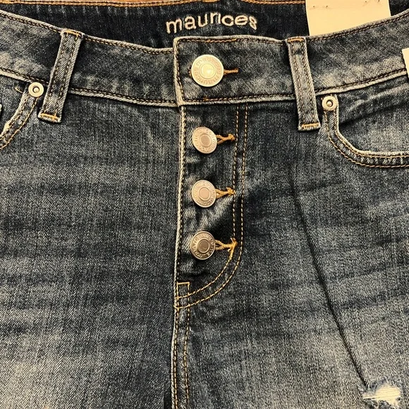 Maurices Classic Blue Denim Shorts - Picture 3 of 5